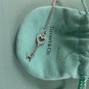 AUTHENTIC Tiffany & Co Heart Key Pendant + Chain